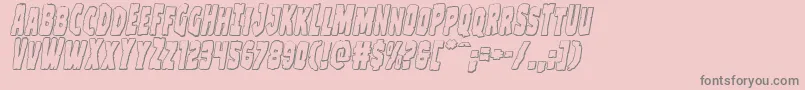 Clubberlang3Dital Font – Gray Fonts on Pink Background