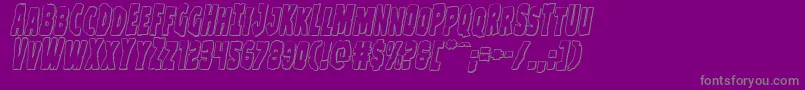 Шрифт Clubberlang3Dital – серые шрифты на фиолетовом фоне