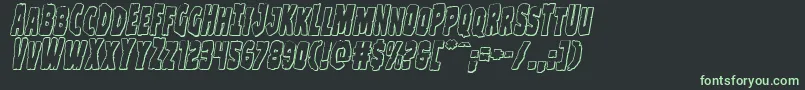 Шрифт Clubberlang3Dital – зелёные шрифты на чёрном фоне