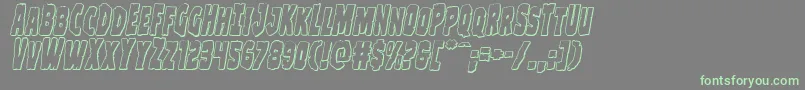 Clubberlang3Dital Font – Green Fonts on Gray Background