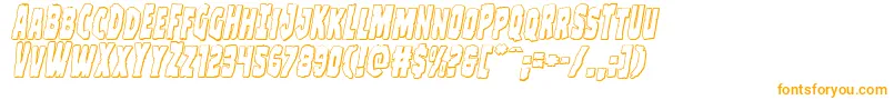 Clubberlang3Dital Font – Orange Fonts on White Background