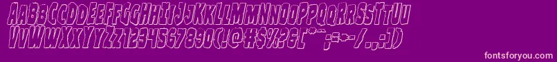Clubberlang3Dital Font – Pink Fonts on Purple Background