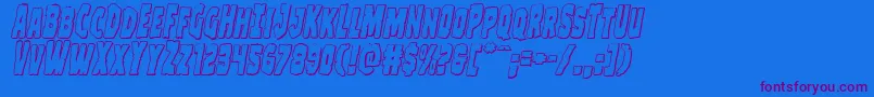 Clubberlang3Dital Font – Purple Fonts on Blue Background