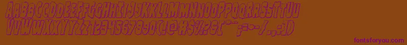 Clubberlang3Dital Font – Purple Fonts on Brown Background
