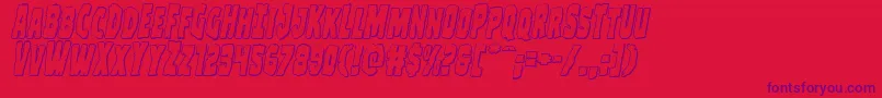 Шрифт Clubberlang3Dital – фиолетовые шрифты на красном фоне