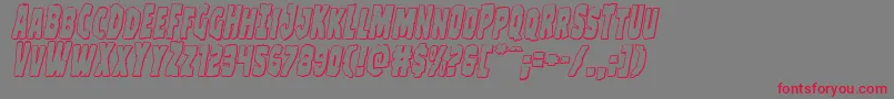 Clubberlang3Dital Font – Red Fonts on Gray Background