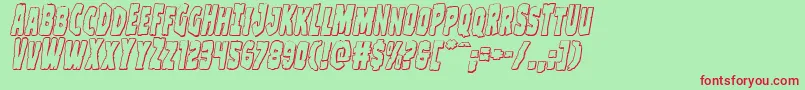 Clubberlang3Dital Font – Red Fonts on Green Background