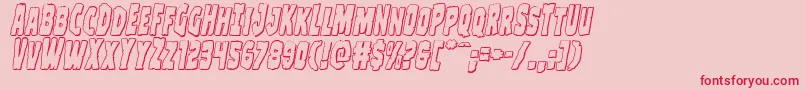 Clubberlang3Dital Font – Red Fonts on Pink Background