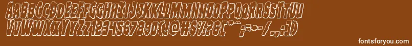 フォントClubberlang3Dital – 茶色の背景に白い文字