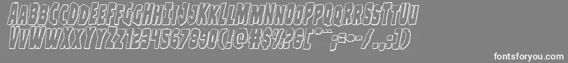 Clubberlang3Dital Font – White Fonts on Gray Background