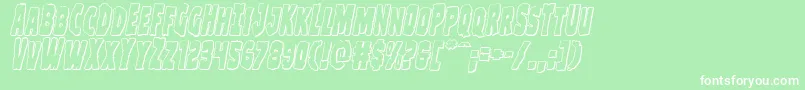 Clubberlang3Dital Font – White Fonts on Green Background