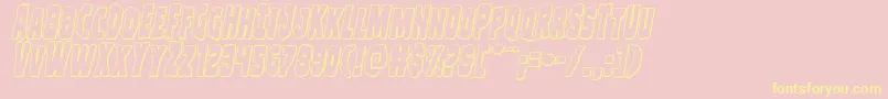 Clubberlang3Dital Font – Yellow Fonts on Pink Background