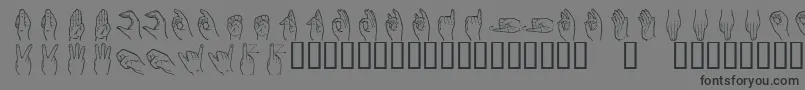 Шрифт Handsign – чёрные шрифты на сером фоне