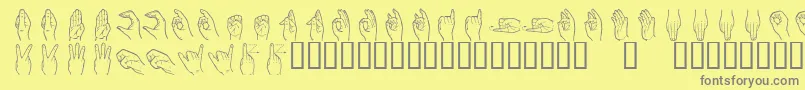 Шрифт Handsign – серые шрифты на жёлтом фоне