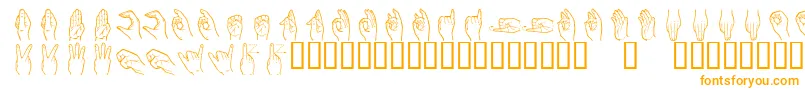 Handsign-fontti – oranssit fontit