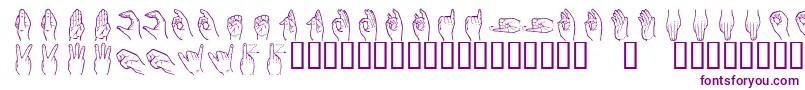 Шрифт Handsign – фиолетовые шрифты на белом фоне