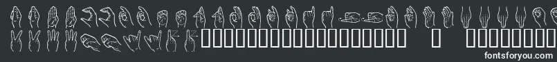 Handsign Font – White Fonts on Black Background