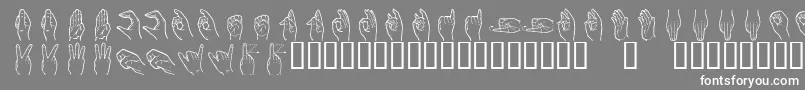 fuente Handsign – Fuentes Blancas Sobre Fondo Gris