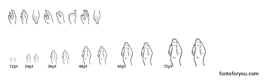 Handsign Font Sizes