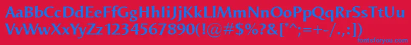 OdenseBold Font – Blue Fonts on Red Background