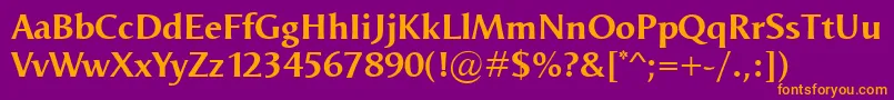 OdenseBold Font – Orange Fonts on Purple Background