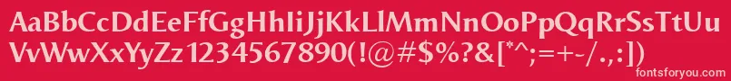 OdenseBold Font – Pink Fonts on Red Background