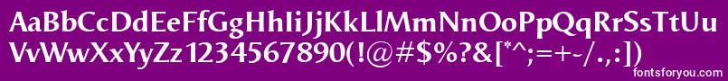 フォントOdenseBold – 紫の背景に白い文字