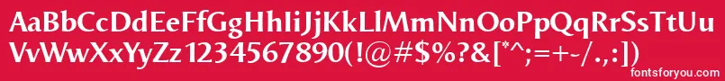 フォントOdenseBold – 赤い背景に白い文字