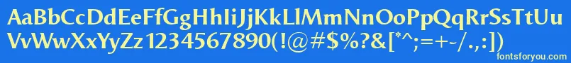 OdenseBold Font – Yellow Fonts on Blue Background