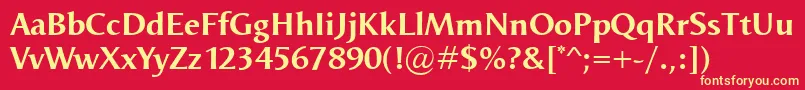 OdenseBold Font – Yellow Fonts on Red Background