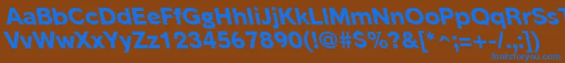 PhinsterleftyxboldRegular Font – Blue Fonts on Brown Background