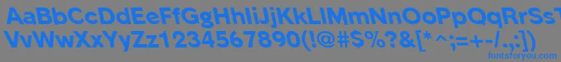 PhinsterleftyxboldRegular Font – Blue Fonts on Gray Background