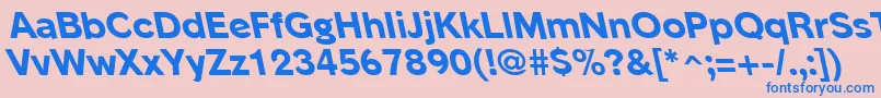 PhinsterleftyxboldRegular Font – Blue Fonts on Pink Background