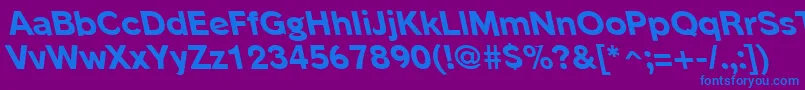 PhinsterleftyxboldRegular Font – Blue Fonts on Purple Background