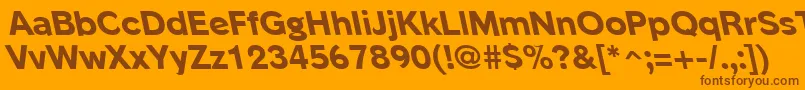 PhinsterleftyxboldRegular Font – Brown Fonts on Orange Background