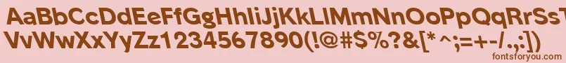 PhinsterleftyxboldRegular Font – Brown Fonts on Pink Background