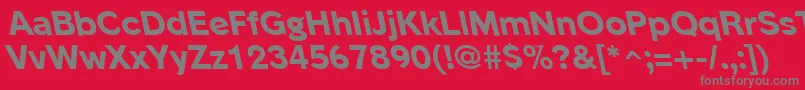 PhinsterleftyxboldRegular-Schriftart – Graue Schriften auf rotem Hintergrund