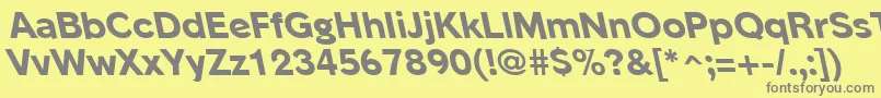PhinsterleftyxboldRegular Font – Gray Fonts on Yellow Background