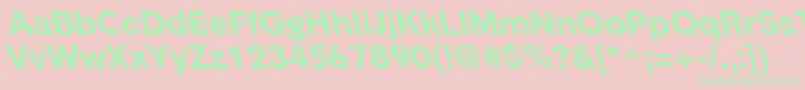 PhinsterleftyxboldRegular Font – Green Fonts on Pink Background
