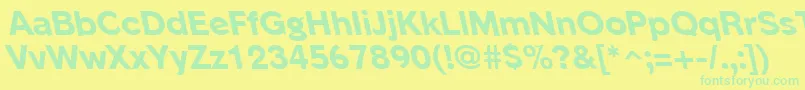 Police PhinsterleftyxboldRegular – polices vertes sur fond jaune