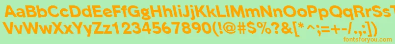 PhinsterleftyxboldRegular Font – Orange Fonts on Green Background