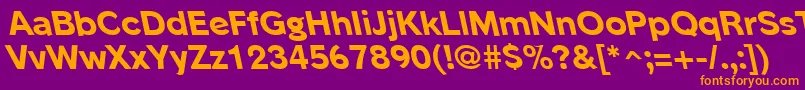 PhinsterleftyxboldRegular Font – Orange Fonts on Purple Background