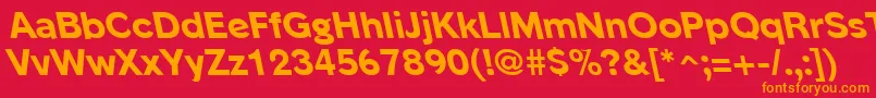 PhinsterleftyxboldRegular Font – Orange Fonts on Red Background