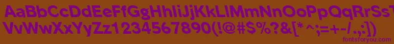 PhinsterleftyxboldRegular Font – Purple Fonts on Brown Background