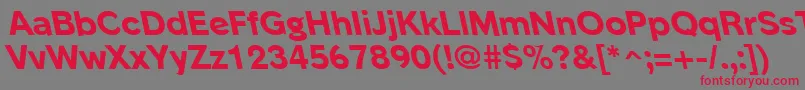 フォントPhinsterleftyxboldRegular – 赤い文字の灰色の背景
