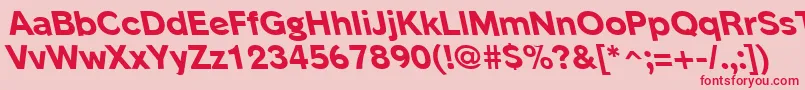 PhinsterleftyxboldRegular Font – Red Fonts on Pink Background