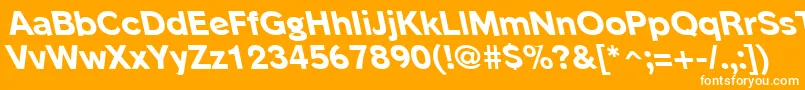 PhinsterleftyxboldRegular Font – White Fonts on Orange Background