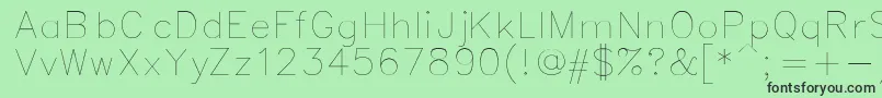 Simplex-fontti – mustat fontit vihreällä taustalla