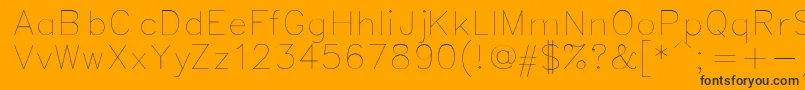 Шрифт Simplex – чёрные шрифты на оранжевом фоне