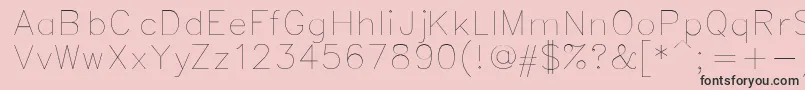 フォントSimplex – ピンクの背景に黒い文字